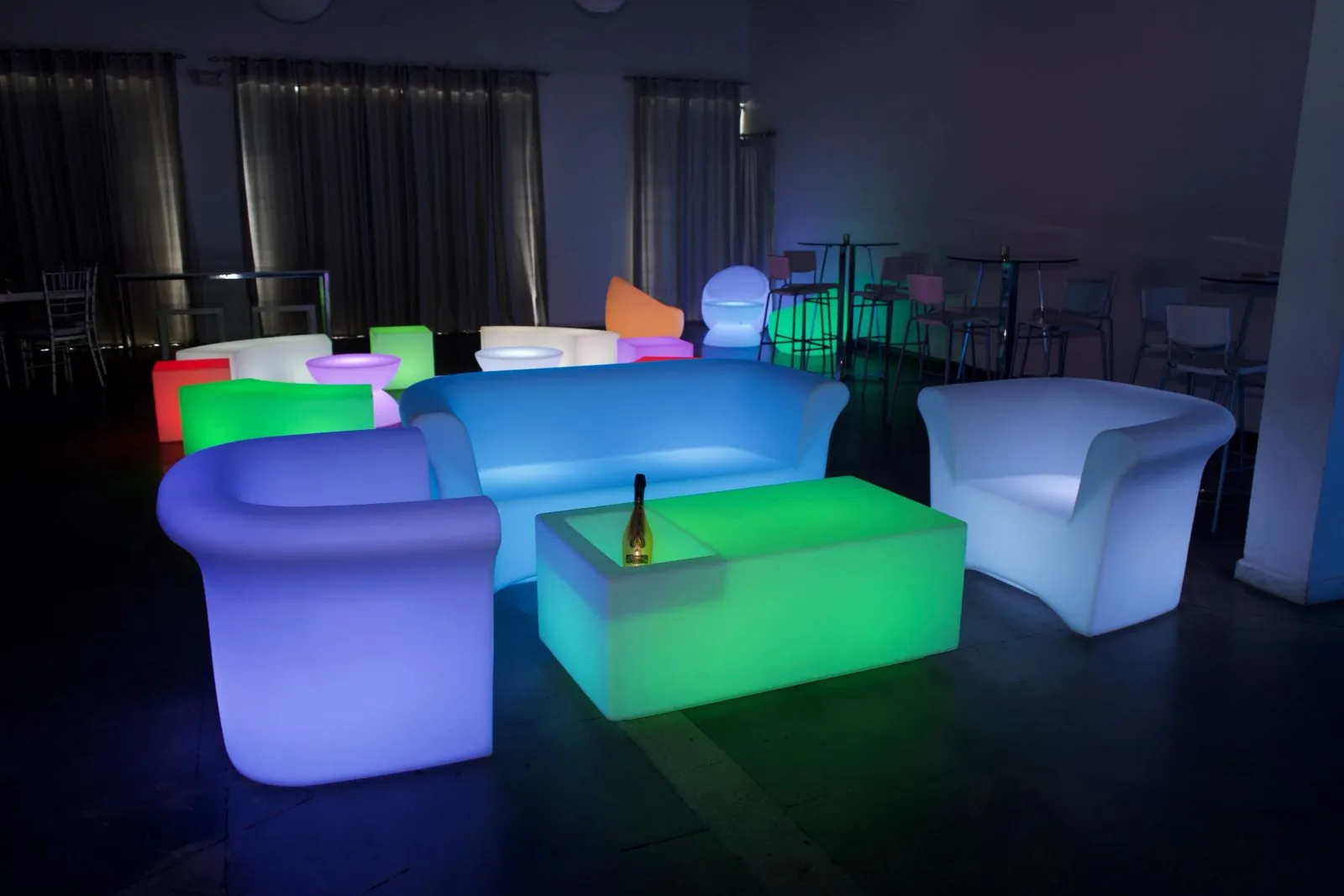 Club VIP Section — LED Furniture setup in Miami