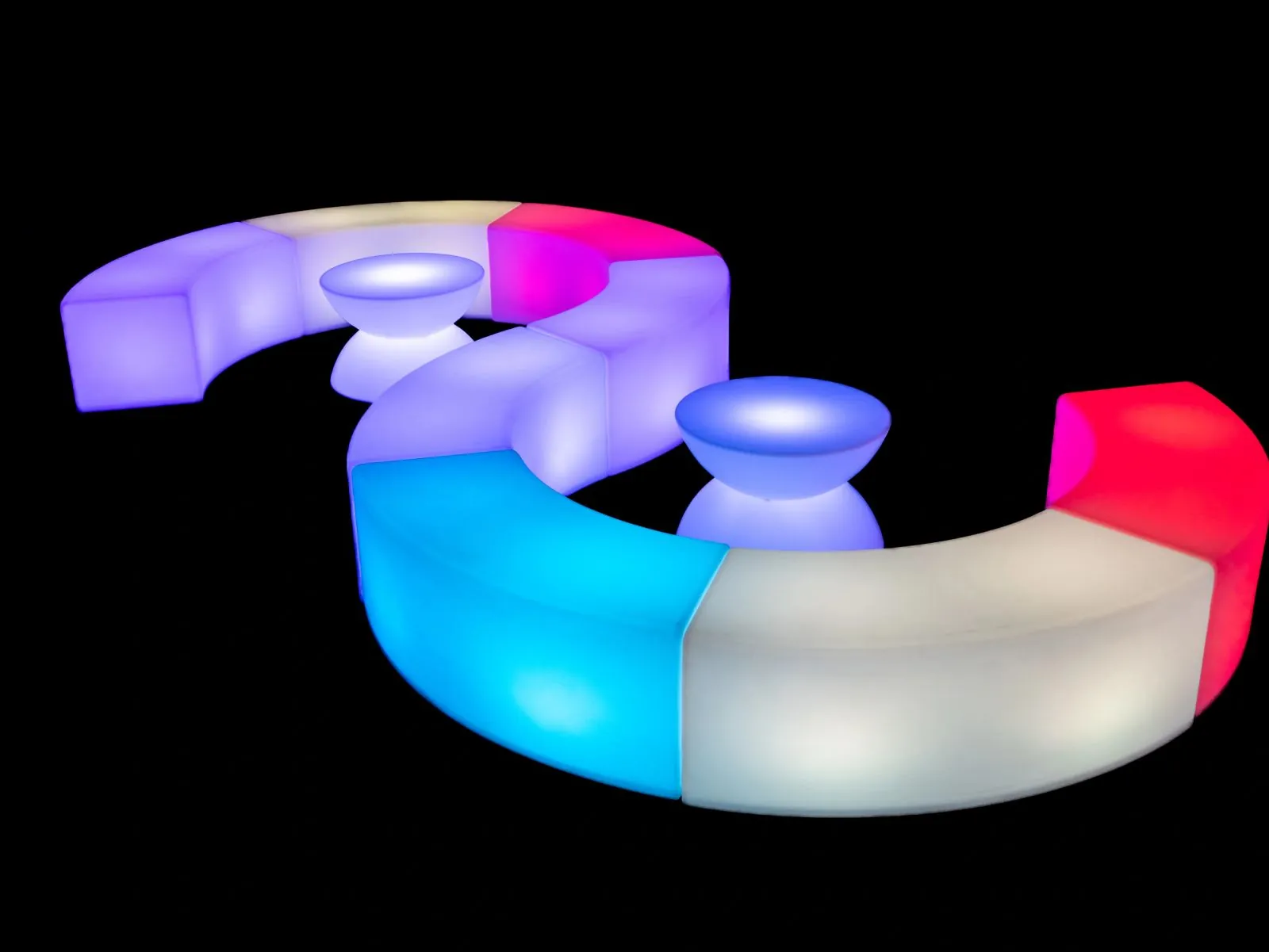 Infinity Glow — LED Furniture setup in Miami