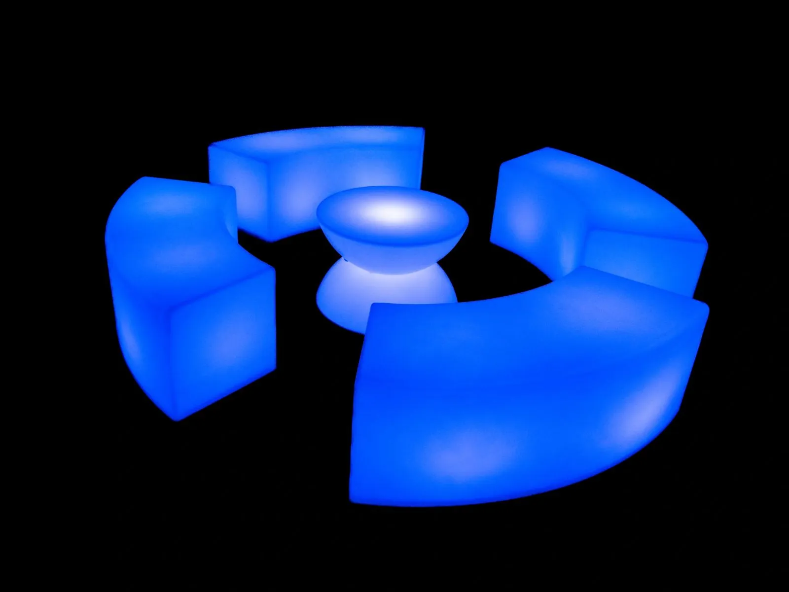 Circular Glow — LED glow furniture setup by Glow Lounge Rentals