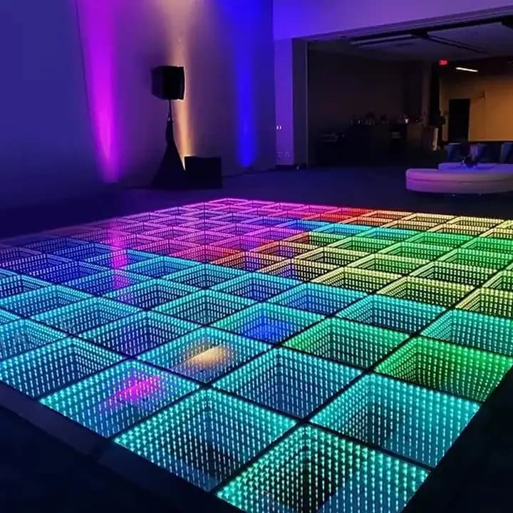 Infinity Mirror LED Dance Floor rentals in South Florida